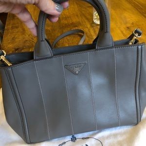 Prada Soft Calf Tote Argilla